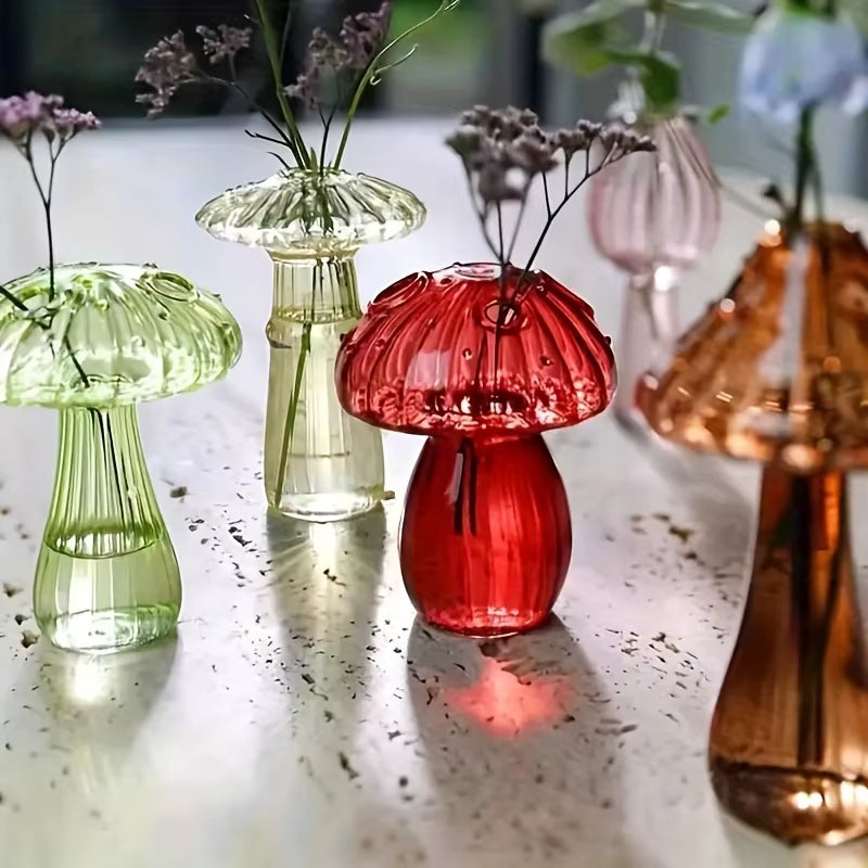 Glass Modern Mushroom Vase