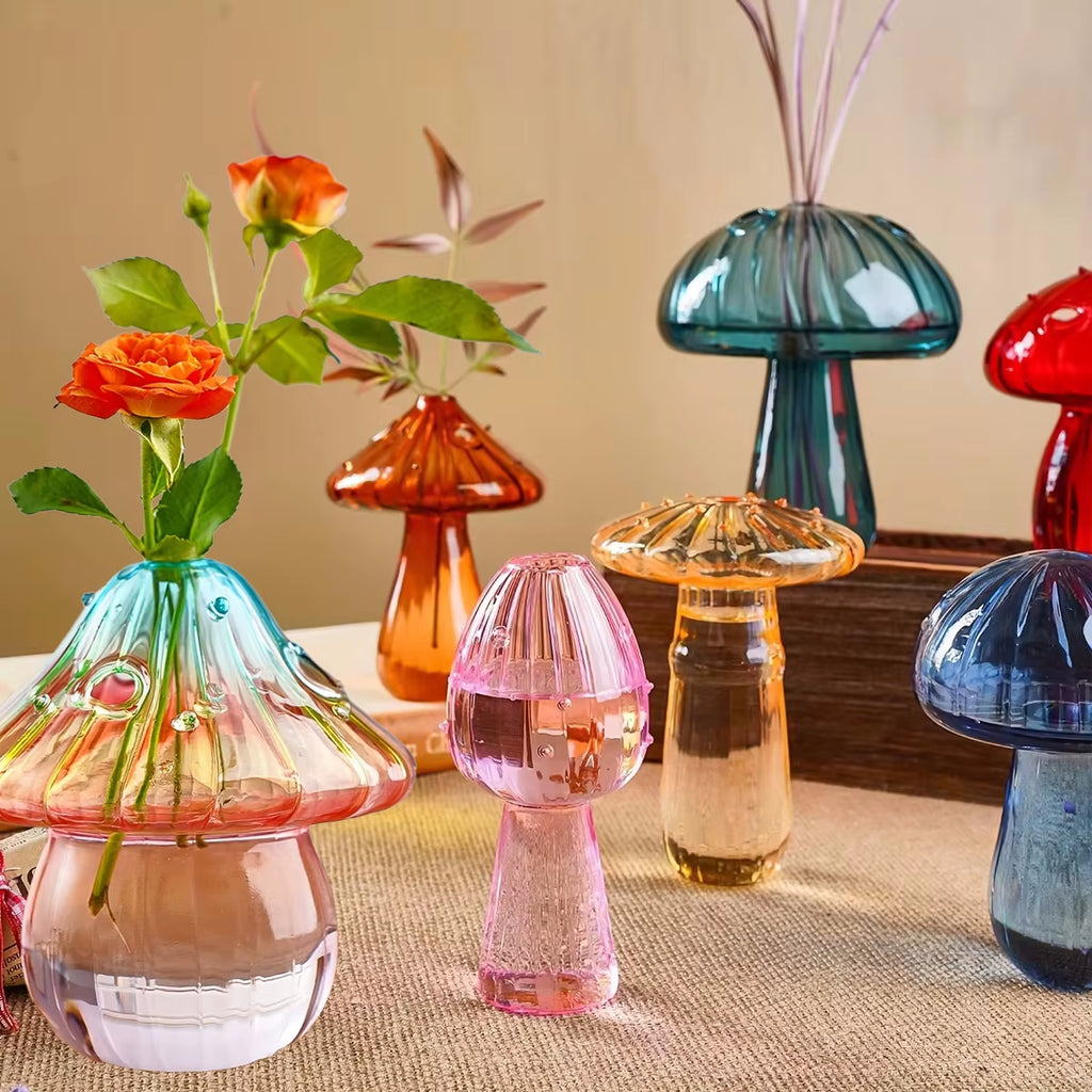 Glass Modern Mushroom Vase