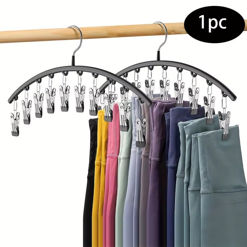 Space-Saving Organizer with 10 Strong Clips for Effortless Closet Storage