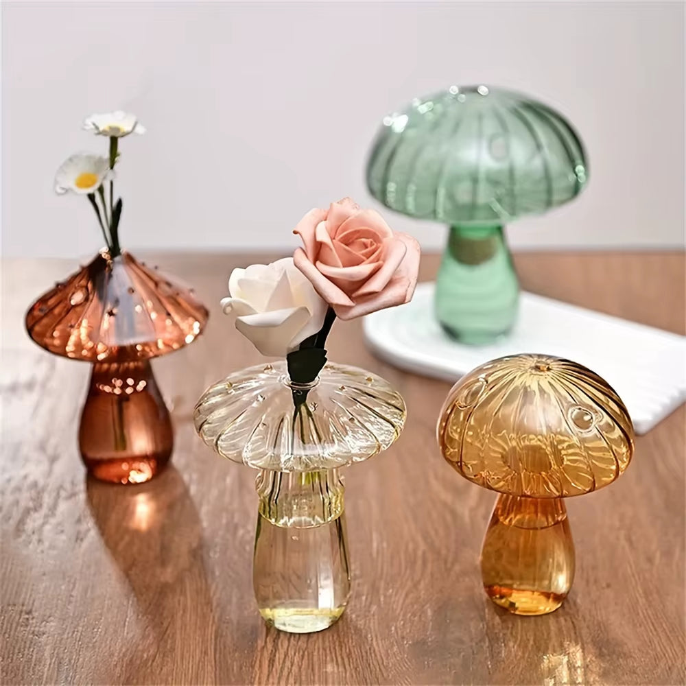Glass Modern Mushroom Vase