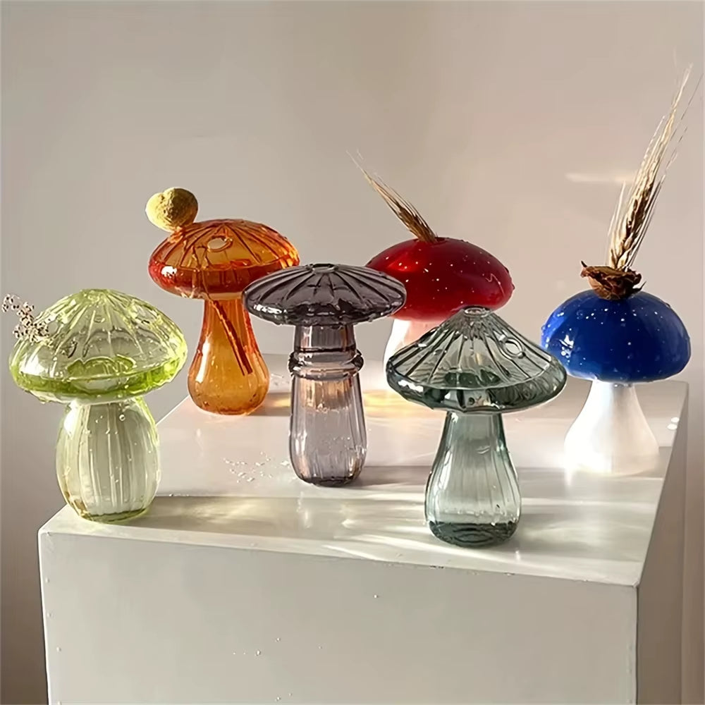 Glass Modern Mushroom Vase