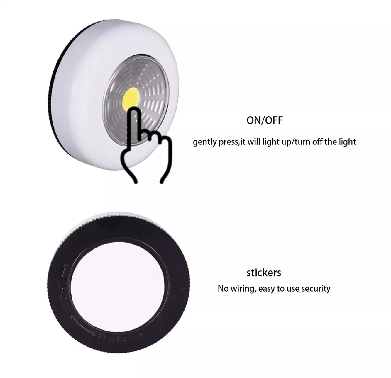 Battery-Powered Stick-On Lamps